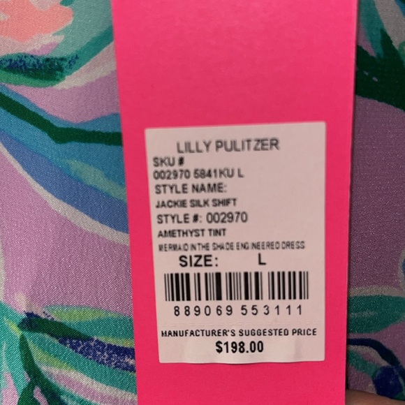 NWT silk Lilly Pulitzer Jackie dress size Large - Picture 3 of 4